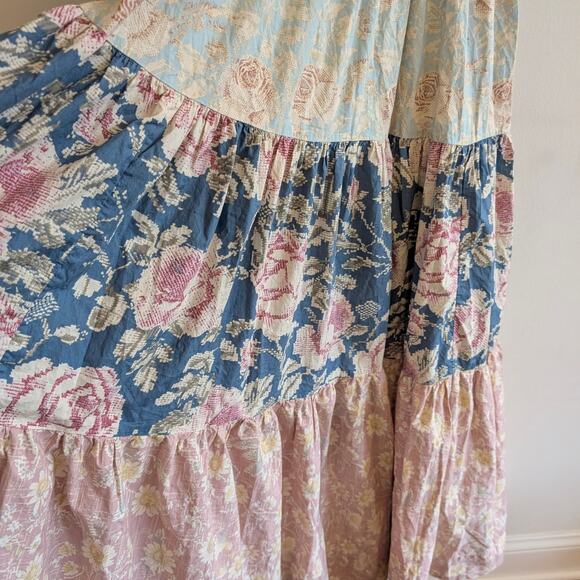 Free People Women's Bluebell Mixed Print Cotton Maxi Dress Antique Combo Size S - Picture 15 of 15